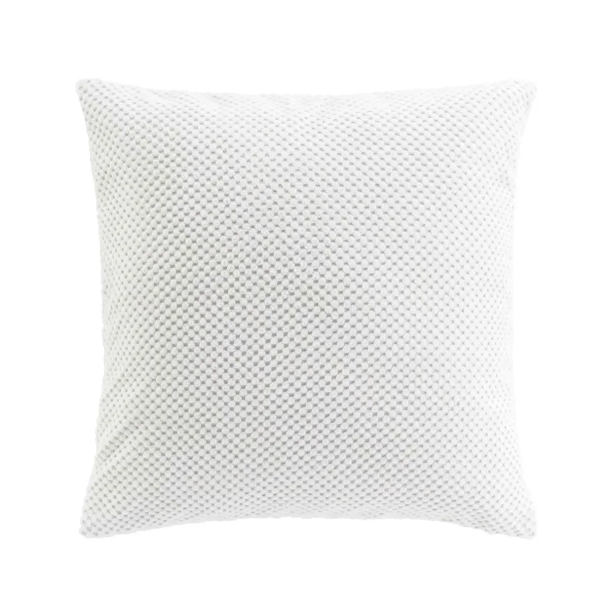 douceur d'intu017drieur Coussin carré flanelle relief (45 x 45 cm) Java Blanc Clearance
