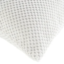 douceur d'intu017drieur Coussin carré flanelle relief (45 x 45 cm) Java Blanc Clearance