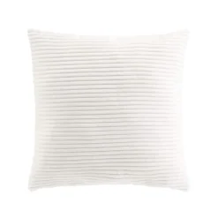 douceur d'intu017drieur Coussin carré flanelle relief (45 x 45 cm) Nils Blanc Clearance