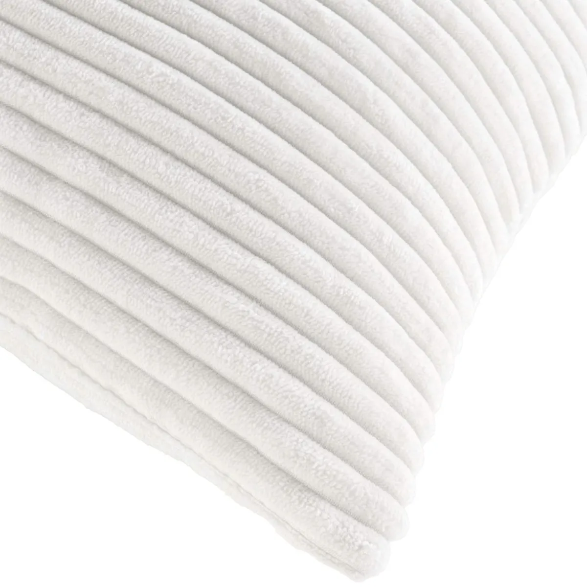 douceur d'intu017drieur Coussin carré flanelle relief (45 x 45 cm) Nils Blanc Clearance