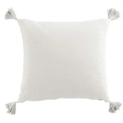 EMINZA Coussin carré gaze de coton (40 x 40 cm) Gaïa chantilly Blanc Sale