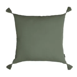 EMINZA Coussin carré gaze de coton (60 x 60 cm) Gaïa Vert romarin New