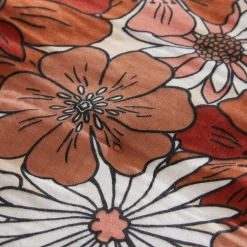 EMINZA Coussin carré gaze de coton (45 x 45 cm) Gaïa Azalée Terracotta Outlet