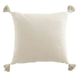 EMINZA Coussin carré gaze de coton (40 x 40 cm) Gaïa pampa Beige Outlet