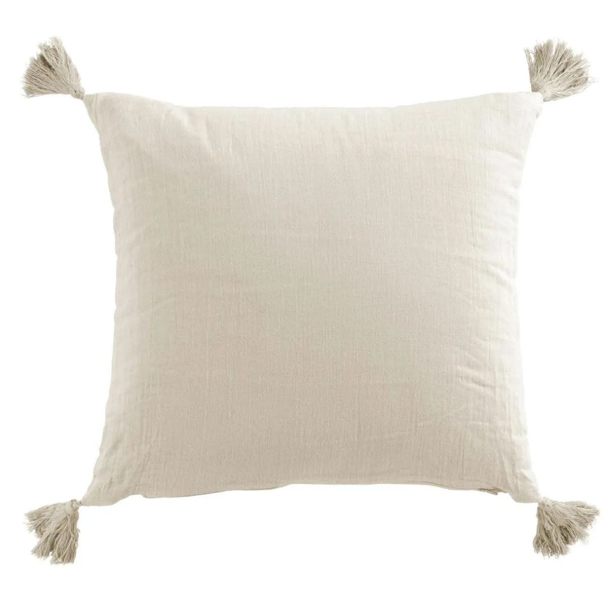 EMINZA Coussin carré gaze de coton (40 x 40 cm) Gaïa pampa Beige Outlet
