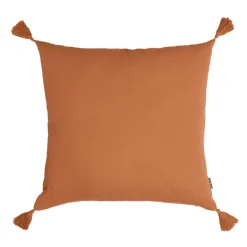 EMINZA Coussin carré gaze de coton (60 x 60 cm) Gaïa Abricot Outlet