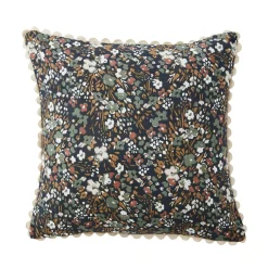 EMINZA Coussin carré gaze de coton (40 x 40 cm) Constance Bleu nuit Sale