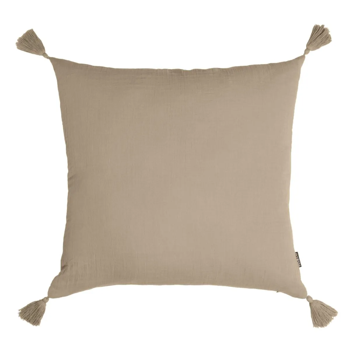 EMINZA Coussin carré gaze de coton (60 x 60 cm) Gaïa Ficelle Clearance