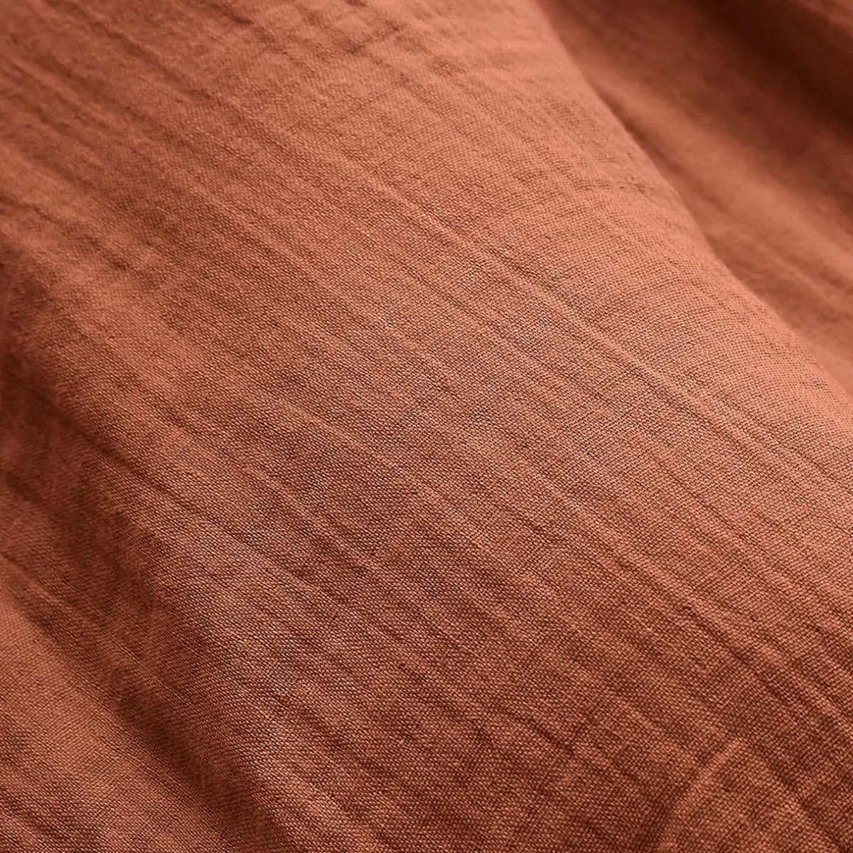 EMINZA Coussin carré gaze de coton (60 x 60 cm) Gaïa Terracotta Best