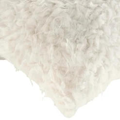 douceur d'intu017drieur Coussin carré imitation fourrure (45 x 45 cm) Mouton Ecru Sale