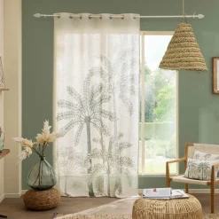 douceur d'intu017drieur Coussin carré lin et coton (45 x 45 cm) Palmea Vert Clearance