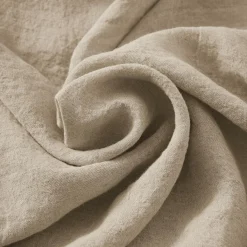 EMINZA Coussin carré lin lavé (45 cm) Louise Beige