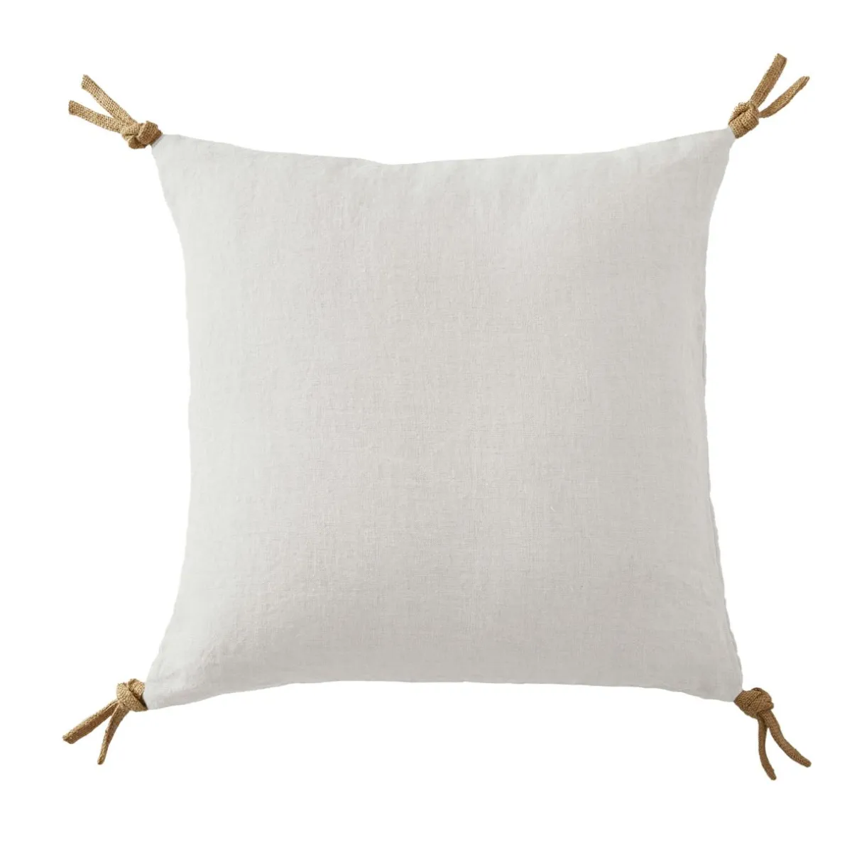 EMINZA Coussin carré lin lavé (45 cm) Louise Blanc
