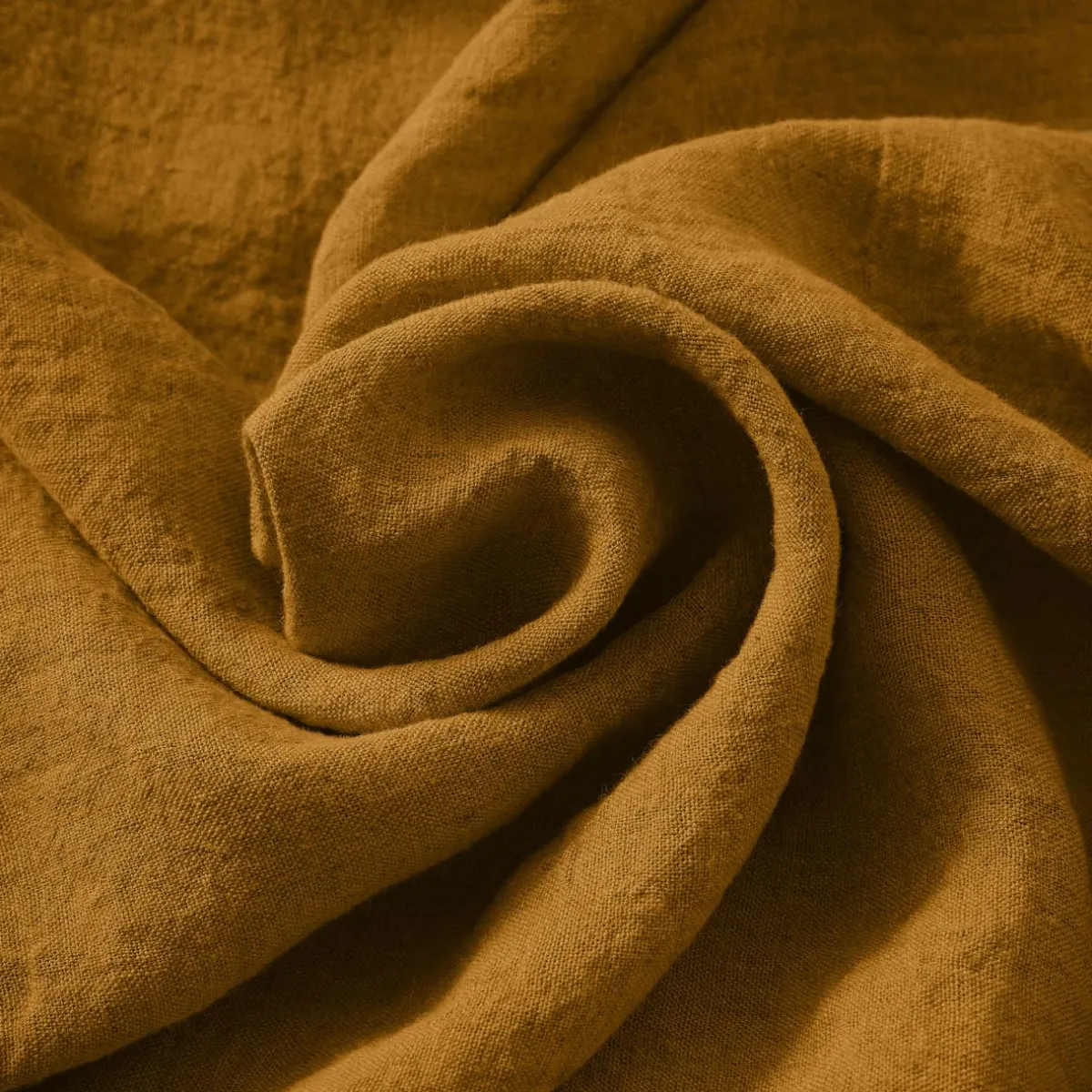 EMINZA Coussin carré lin lavé (45 cm) Louise Caramel Discount