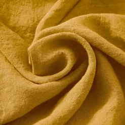 EMINZA Coussin carré lin lavé (45 cm) Louise Jaune moutarde Outlet