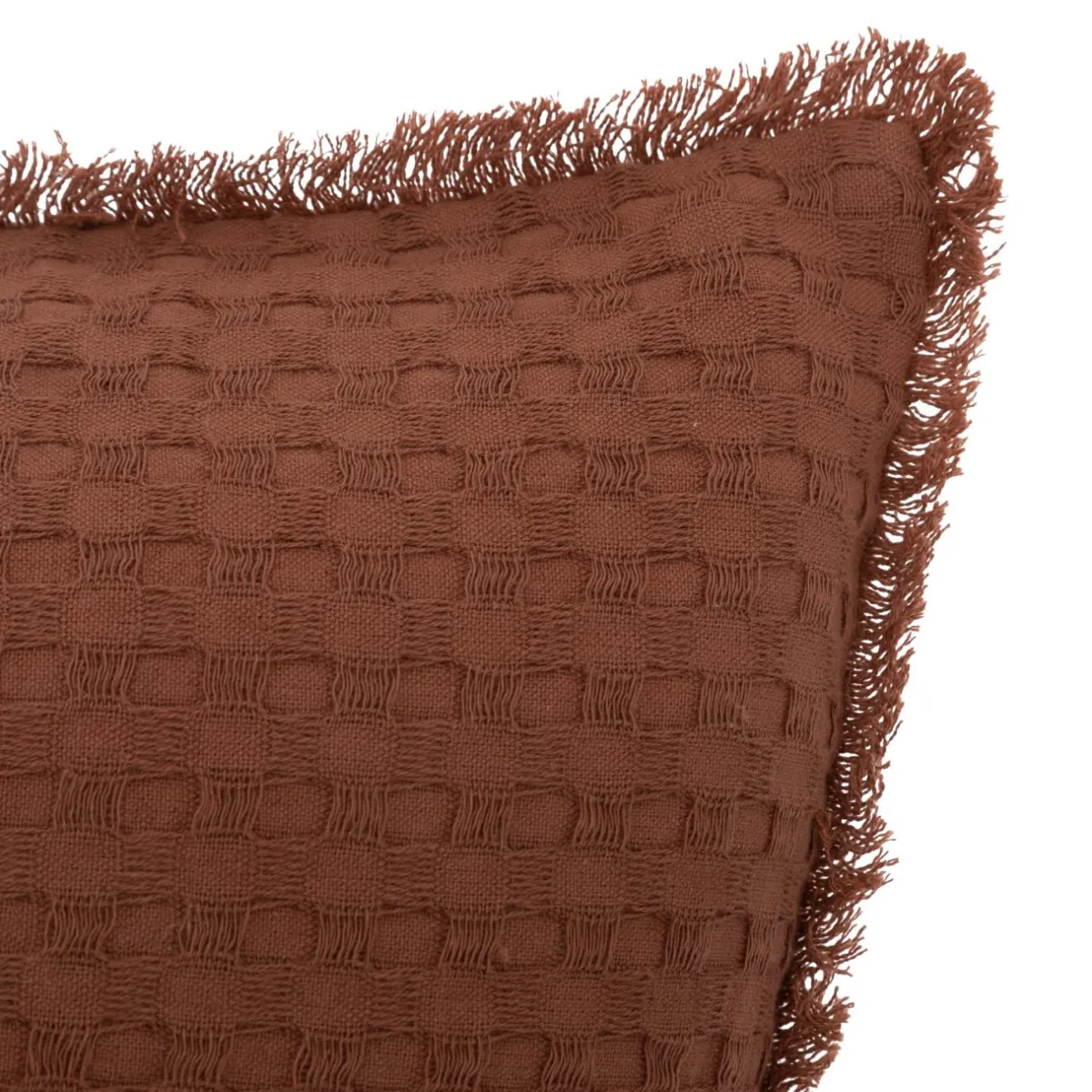 ATMOSPHERA Coussin carré nid d'abeille (45 x 45 cm) Widdy Terracotta Best