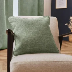 EMINZA Coussin carré tissé (45 x 45 cm) Alba Vert romarin Online