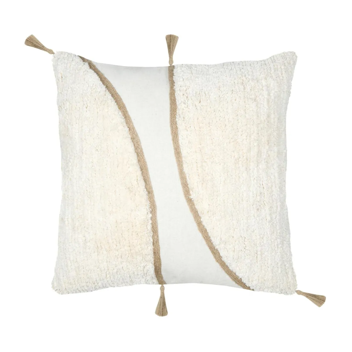 STOF Coussin carré tufté (45 x 45 cm) Blokken Ecru Outlet