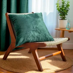 EMINZA Coussin carré velours (60 x 60 cm) Fern Vert sapin Outlet