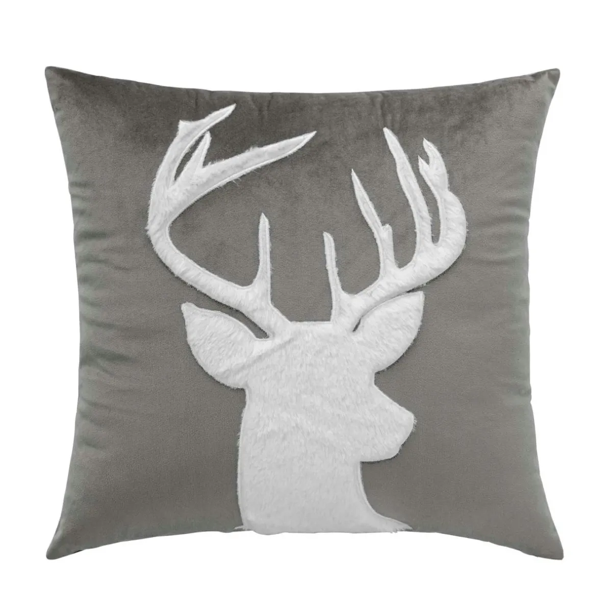douceur d'intu017drieur Coussin carré velours (45 x 45 cm) Vik Gris Anthracite Clearance