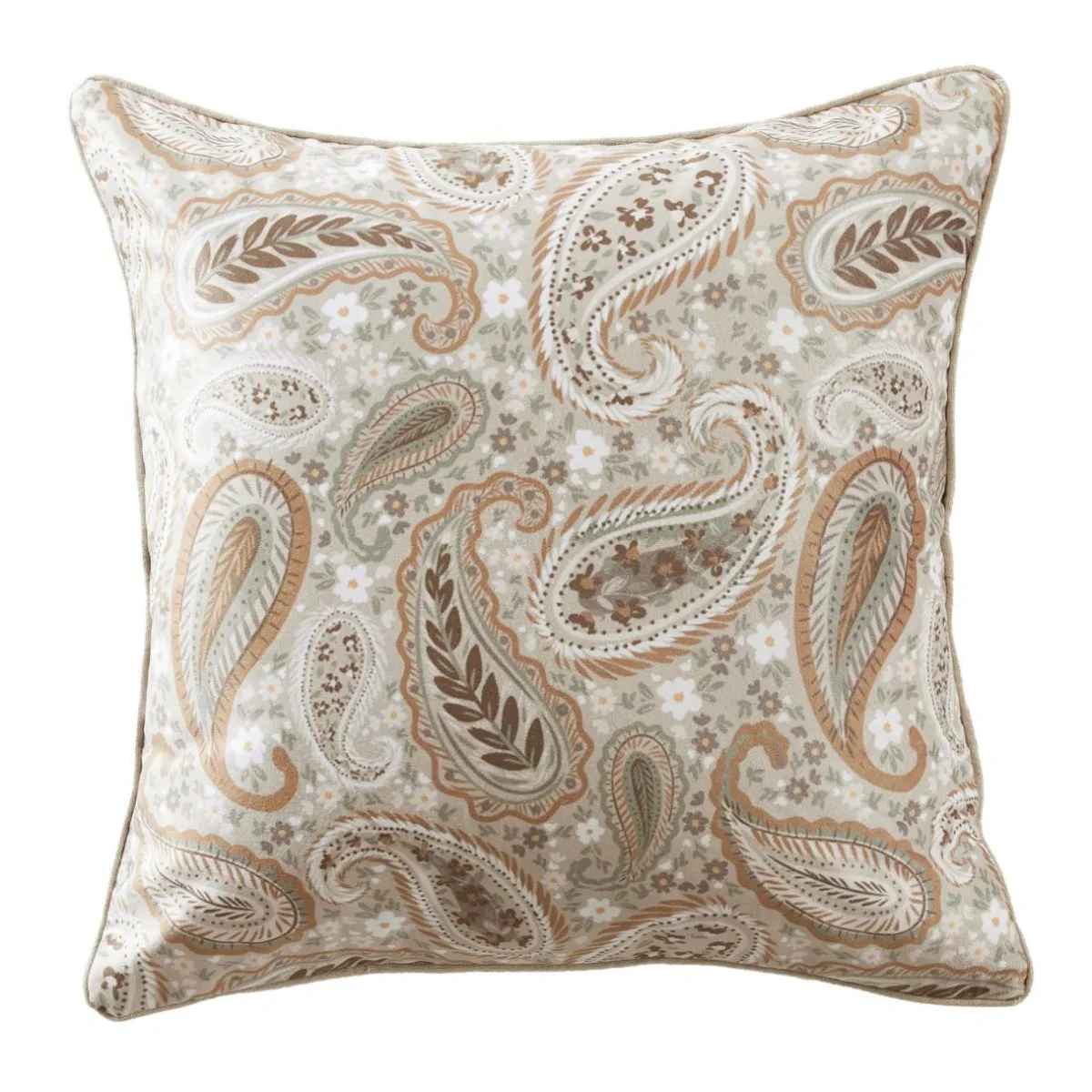 EMINZA Coussin carré velours (50 x 50 cm) Dolores Beige New
