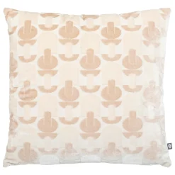 Atmosphera, cru017dateur d'intu017drieur Coussin carré velours (40 x 40 cm) Luna Ecru Outlet