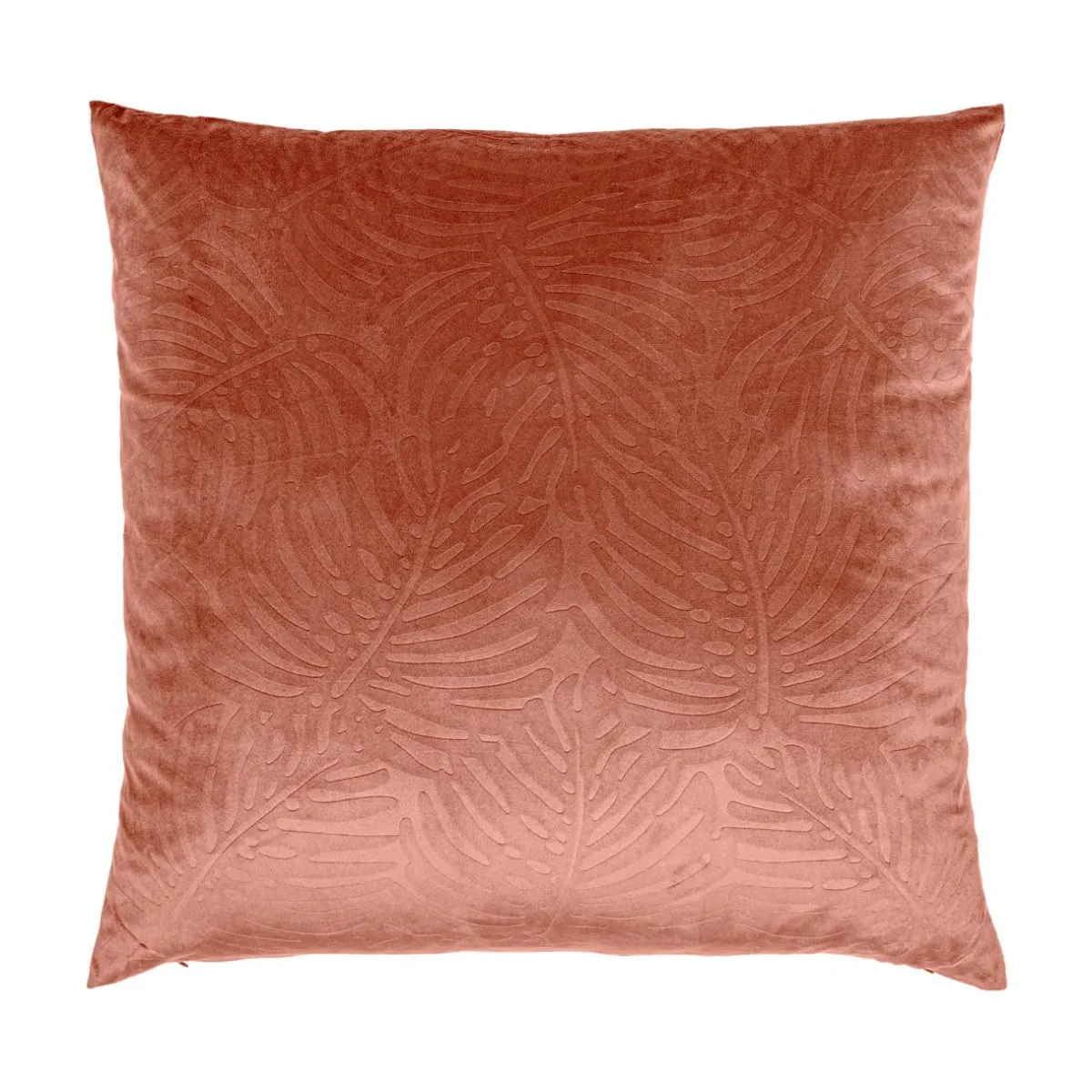 EMINZA Coussin carré velours (60 x 60 cm) Fern Terracotta Online