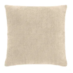 douceur d'intu017drieur Coussin carré velours (45 x 45 cm) Leo Ecru Online