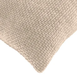 douceur d'intu017drieur Coussin carré velours (45 x 45 cm) Leo Ecru Online
