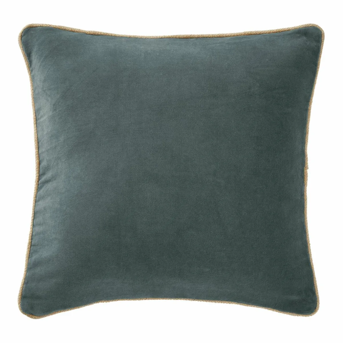 EMINZA Coussin carré velours de coton (45 x 45 cm) Victor Gris ardoise Best