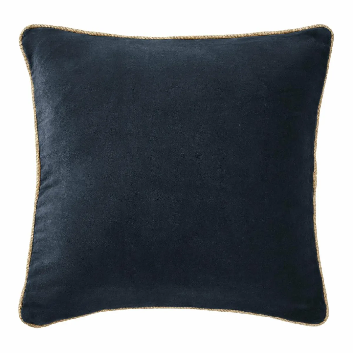 EMINZA Coussin carré velours de coton (45 x 45 cm) Victor Bleu nuit Hot
