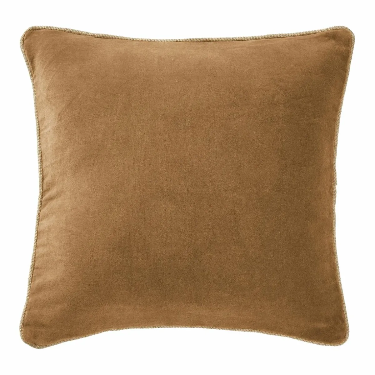 EMINZA Coussin carré velours de coton (45 x 45 cm) Victor Camel Clearance