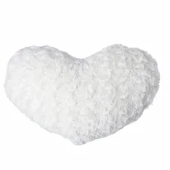 ATMOSPHERA Coussin Coeur (28 x 36 cm) Bouclée Blanc Clearance