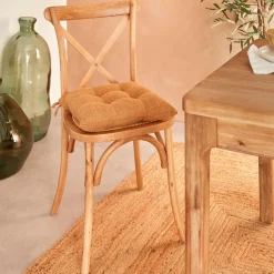 Atmosphera, cru017dateur d'intu017drieur Coussin de chaise carré (38 x 38 cm) Clem Cannelle