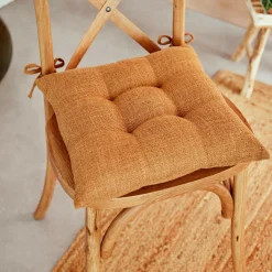 Atmosphera, cru017dateur d'intu017drieur Coussin de chaise carré (38 x 38 cm) Clem Cannelle