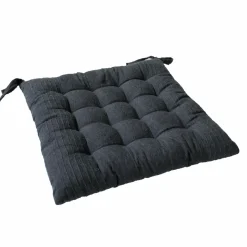 ENJOY HOME Coussin de chaise carré (38 x 38 cm) Bombay Gris Anthracite