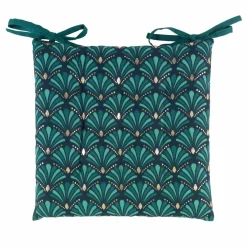 DOUCEUR D'INTERIEUR Coussin de chaise carré (40 x 40 cm) Artchic Bleu canard Hot