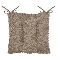 STOF Coussin de chaise carré bouclette (38 x 38 cm) Cosylife Taupe Sale