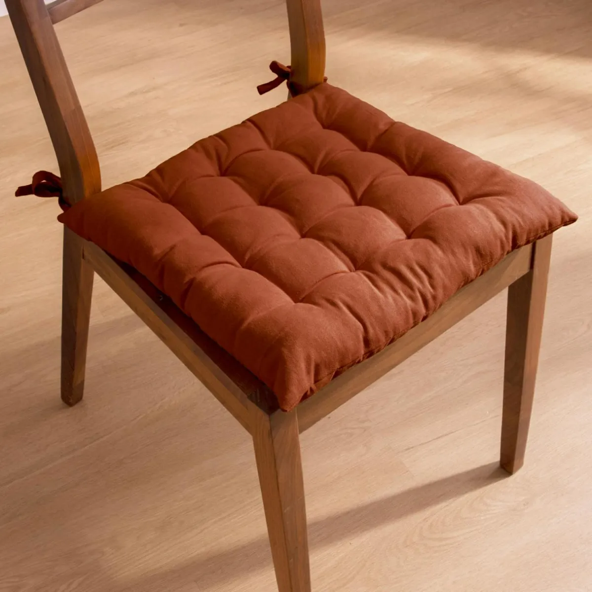 EMINZA Coussin de chaise carré coton (40 x 40 cm) Pixel Terracotta New
