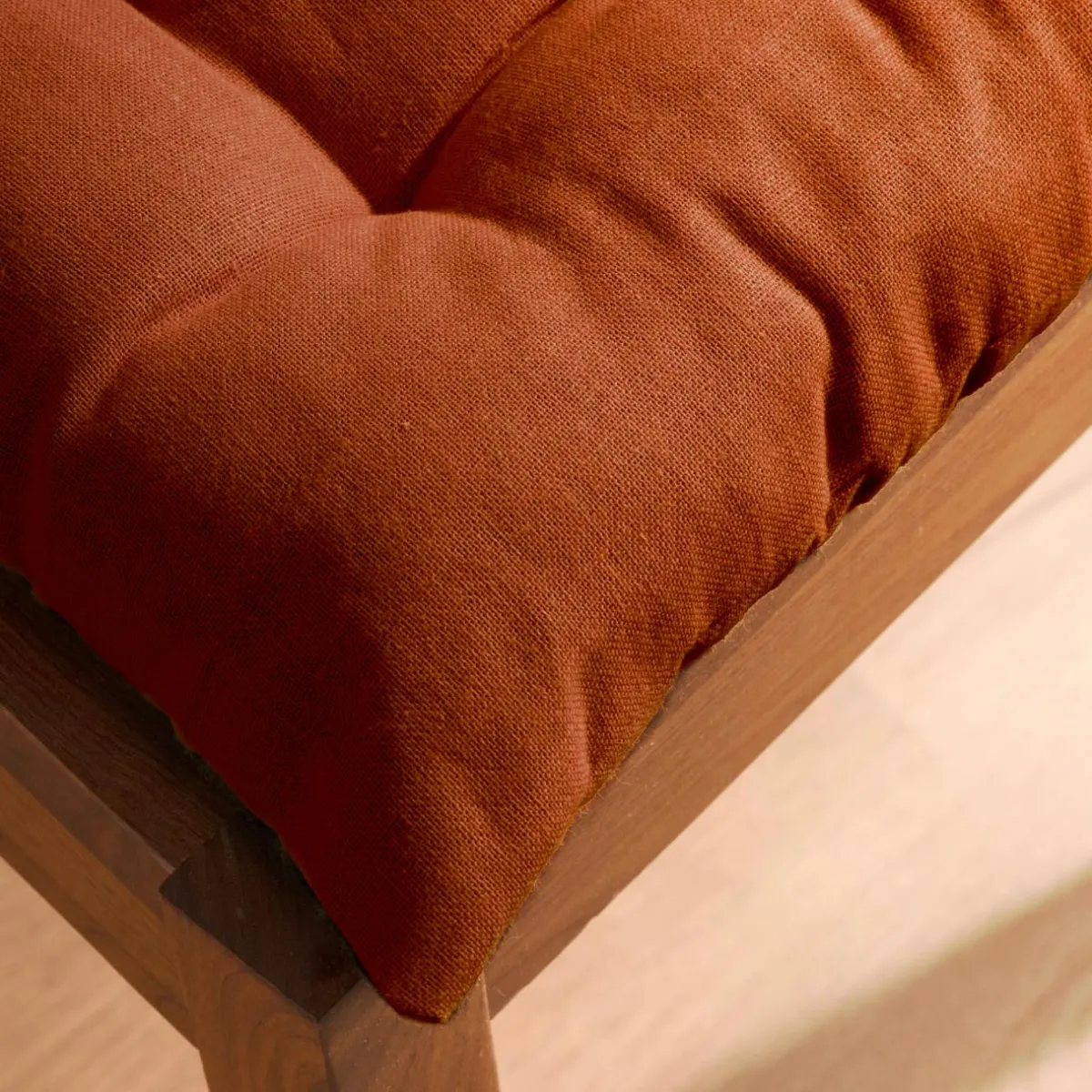 EMINZA Coussin de chaise carré coton (40 x 40 cm) Pixel Terracotta New
