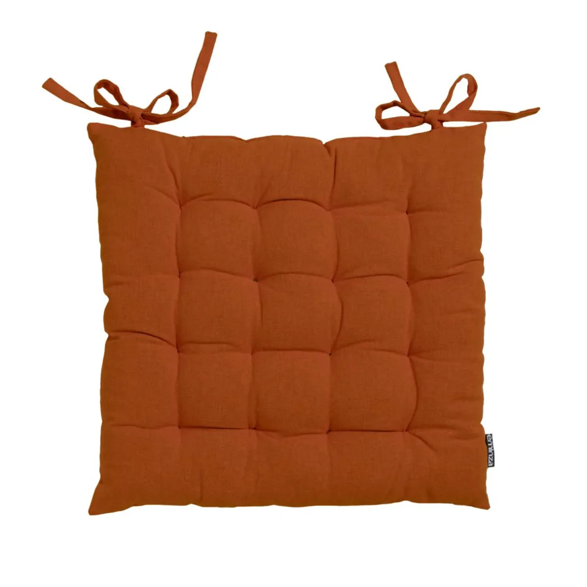 EMINZA Coussin de chaise carré coton (40 x 40 cm) Pixel Terracotta New