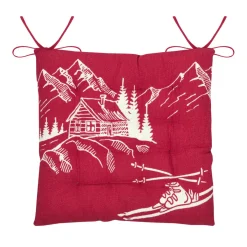 STOF Coussin de chaise carré coton (38x38 cm) Villard Bordeaux