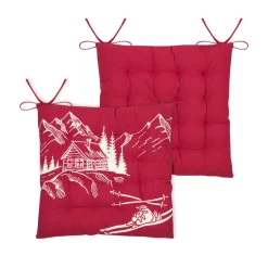 STOF Coussin de chaise carré coton (38x38 cm) Villard Bordeaux