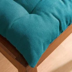 EMINZA Coussin de chaise carré coton (40 x 40 cm) Pixel Bleu canard Online