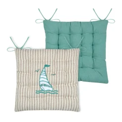 STOF Coussin de chaise carré coton (38 x 38 cm) Barbade Ecru Sale