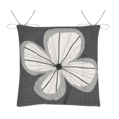 STOF Coussin de chaise carré coton (38 x 38 cm) Tilda Gris