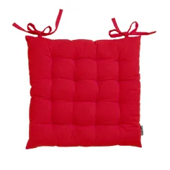EMINZA Coussin de chaise carré coton (40 x 40 cm) Pixel Rouge Best