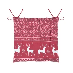 STOF Coussin de chaise carré coton (40 x 40 cm) Arbin Rouge Outlet