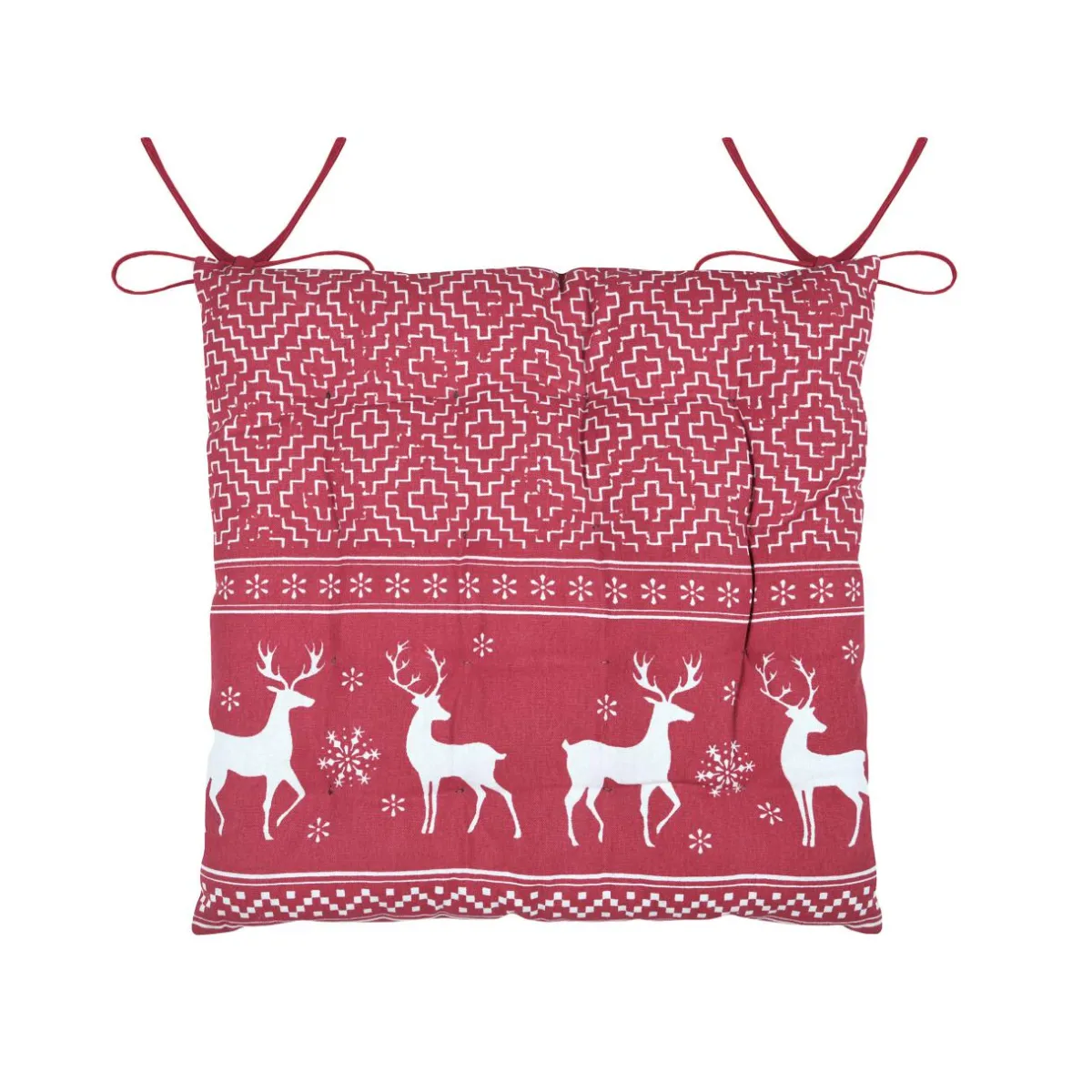 STOF Coussin de chaise carré coton (40 x 40 cm) Arbin Rouge Outlet