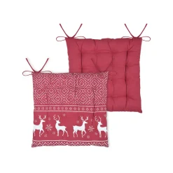 STOF Coussin de chaise carré coton (40 x 40 cm) Arbin Rouge Outlet